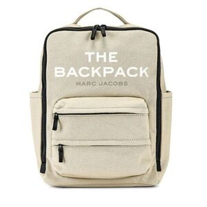 Marc Jacobs The Backpack, Canvas in Beige and Off White,Black Accents